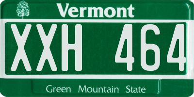 VT license plate XXH464