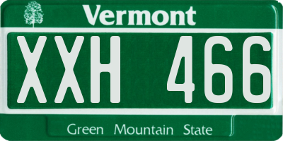 VT license plate XXH466