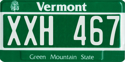 VT license plate XXH467