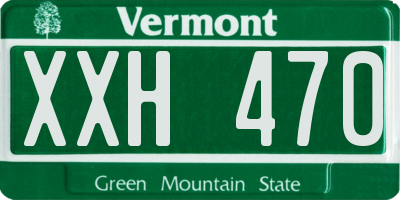 VT license plate XXH470