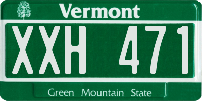 VT license plate XXH471