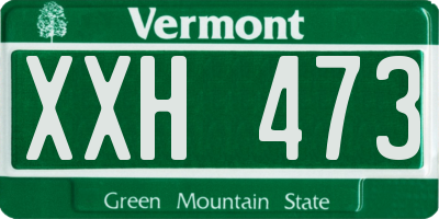 VT license plate XXH473
