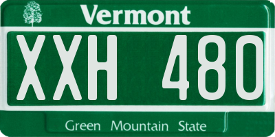 VT license plate XXH480