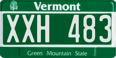 VT license plate XXH483