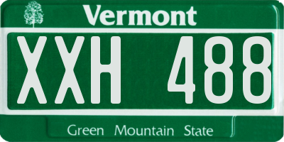 VT license plate XXH488
