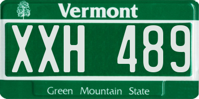VT license plate XXH489
