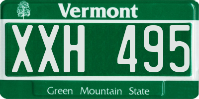 VT license plate XXH495