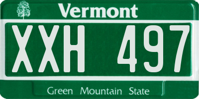 VT license plate XXH497
