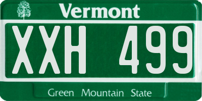 VT license plate XXH499