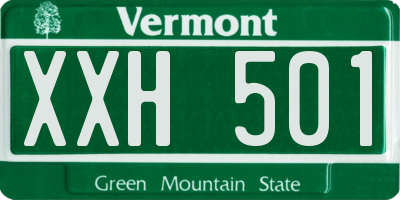 VT license plate XXH501