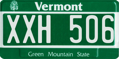 VT license plate XXH506