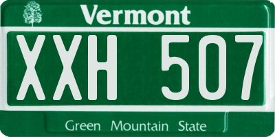 VT license plate XXH507