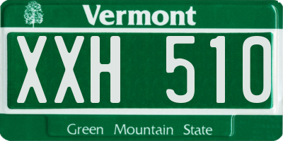 VT license plate XXH510