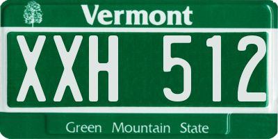 VT license plate XXH512