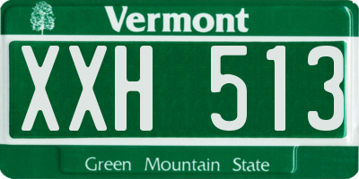 VT license plate XXH513