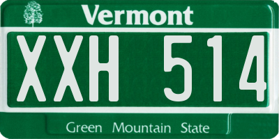 VT license plate XXH514