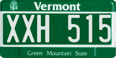 VT license plate XXH515