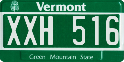VT license plate XXH516