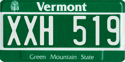 VT license plate XXH519