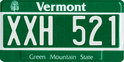 VT license plate XXH521