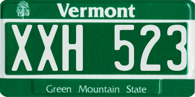 VT license plate XXH523