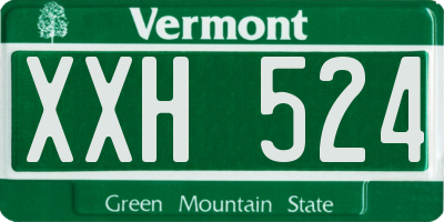 VT license plate XXH524