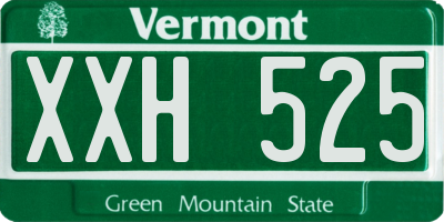 VT license plate XXH525