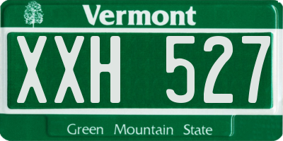 VT license plate XXH527