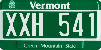 VT license plate XXH541