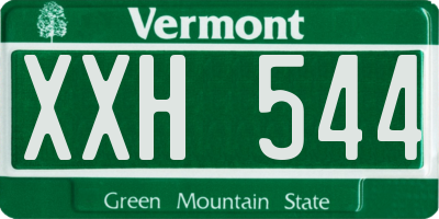 VT license plate XXH544