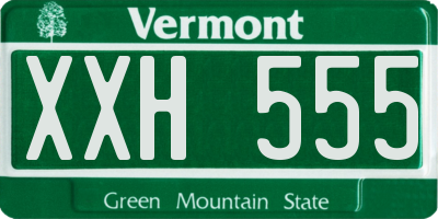 VT license plate XXH555