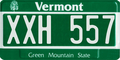 VT license plate XXH557