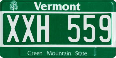 VT license plate XXH559