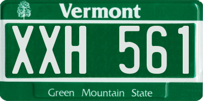 VT license plate XXH561