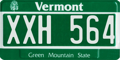 VT license plate XXH564