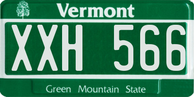 VT license plate XXH566