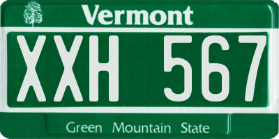 VT license plate XXH567