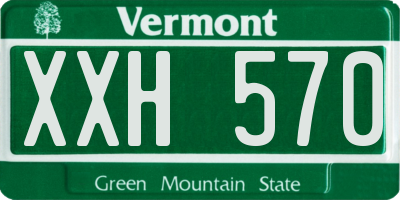 VT license plate XXH570