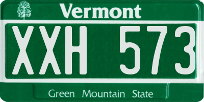 VT license plate XXH573