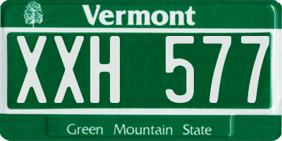 VT license plate XXH577