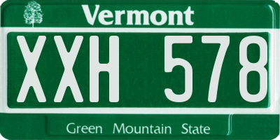 VT license plate XXH578