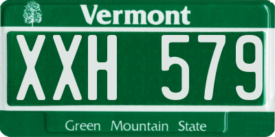 VT license plate XXH579