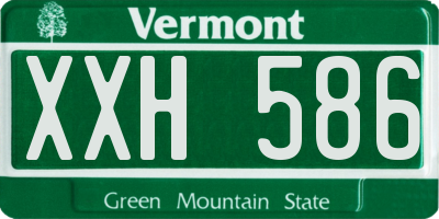 VT license plate XXH586