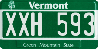 VT license plate XXH593