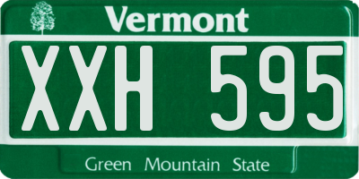 VT license plate XXH595