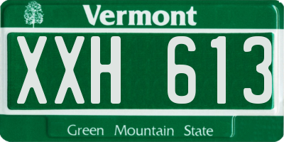 VT license plate XXH613