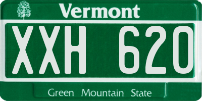VT license plate XXH620