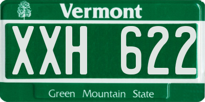 VT license plate XXH622