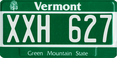 VT license plate XXH627
