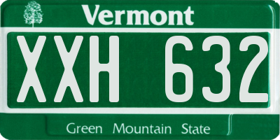 VT license plate XXH632